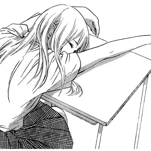 манга аниме, рисунки аниме, аниме спит парте, аниме лежит парте, аниме школьники карандашом
