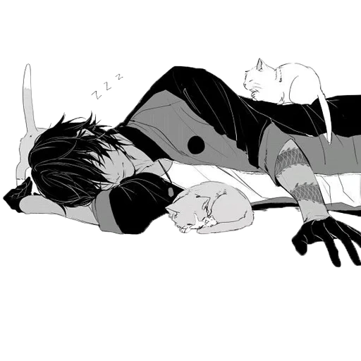 рисунок, аниме милые, манга аниме, ookurikara сонный, аниме парень лежит