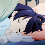 anime, anime characters, anime gif is sleeping, anime good night, tamako aesthetics anime