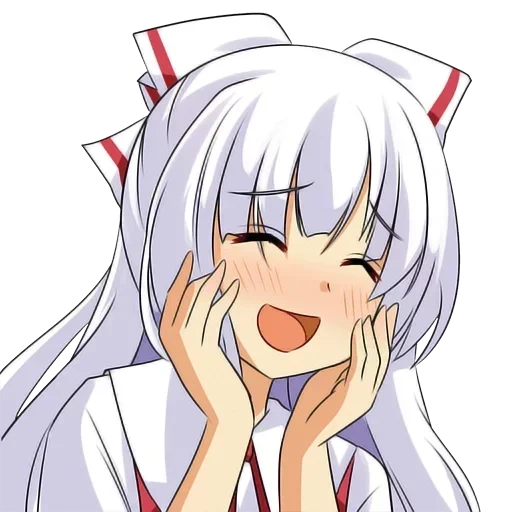 аниме, аниме 64х64, кавай аниме, аниме девушки, mokou fujiwara