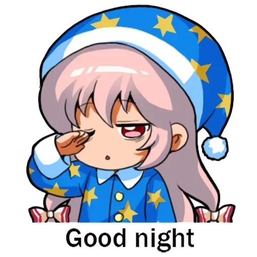 аниме эмодзи, touhou project, touhou good night, аниме эмоджи дискорд