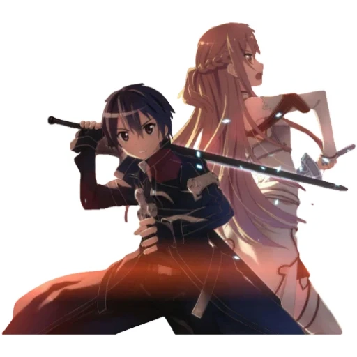 kirito asuna, kirito et asuna, anime du maître de l'épée, anime kirito asuna, maîtres de l'épée en ligne