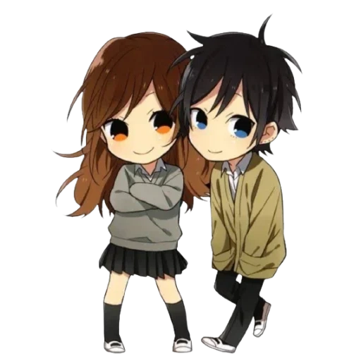 anime horimiy, anime miyamura chibi, anime khorimiy chibi, a estrada da juventude do anime, hori-san miyamura-kun