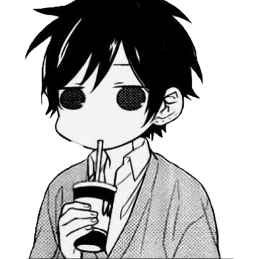 manga, chibi manga, anime guy, anime khorimiy, miyamura izumi chibi