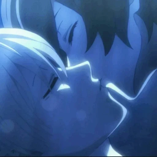 casal de anime, beijando anime, beija-flor de tóquio, beijo da corrente de jinmu, beijo de anime tokyo gower