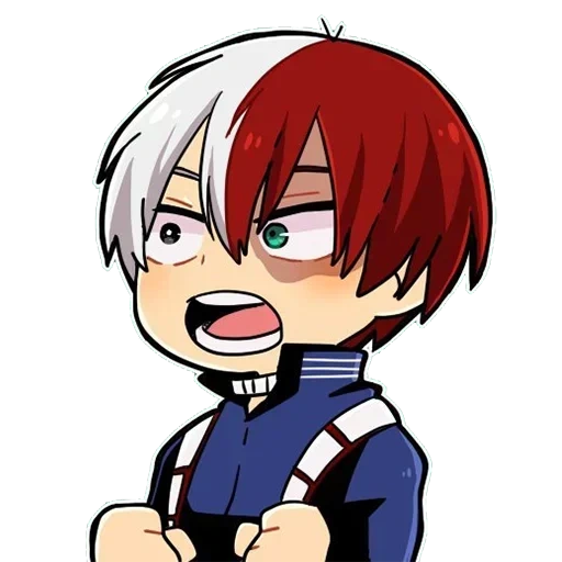 todoroki, videira na árvore anfitriã, shoto todoroki, todoroki shouto, animação todoroki chibi