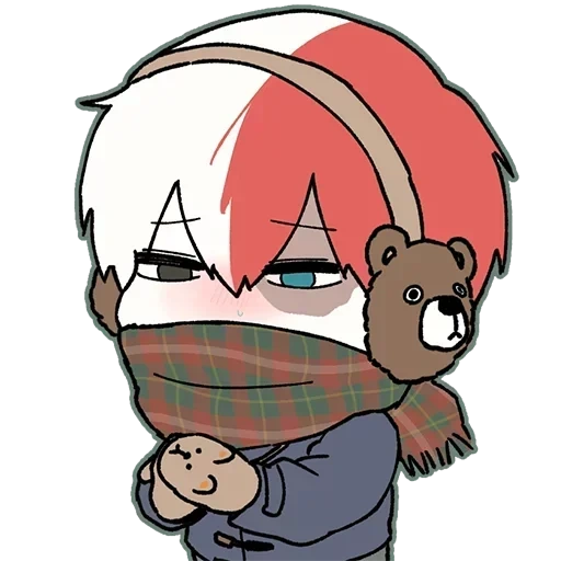 image, chibi todoroki, anime chibi todoroki, anime chibi todoroki shoto, todoroki sho chibi avec un crayon