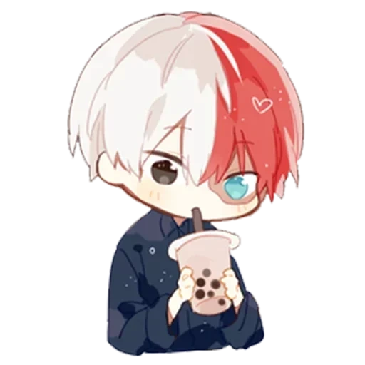 todoro mu chibi, todoro holzrebe chibi, anime todoroki chibi, teng dongshu auf chibi weinte, my hero academy de doromu kunst niedlich