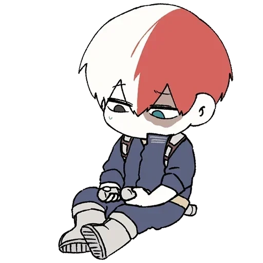 figura, todoro mu chibi, todorki chibik, animação todoroki chibi, todoroki shoto chibi com lápis