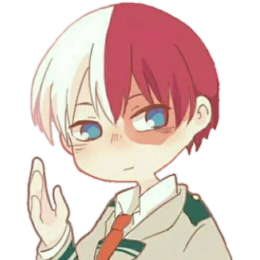 todoroki, videira na árvore anfitriã, shoto todoroki, todoroki chibi, todoro madeira videira