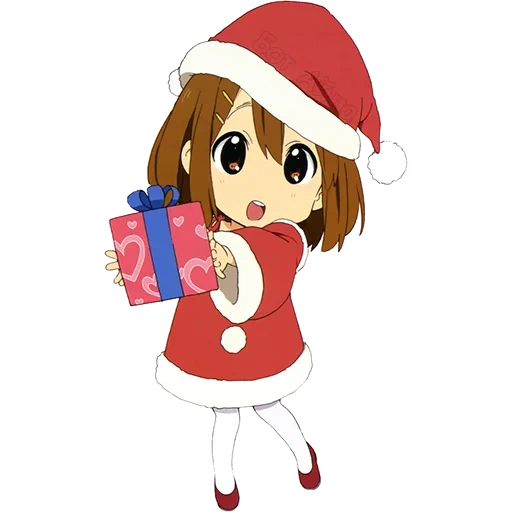 año nuevo de anime, anime de año nuevo, chan k-on de año nuevo, yui hirasava navidad, dibujos de anime de año nuevo