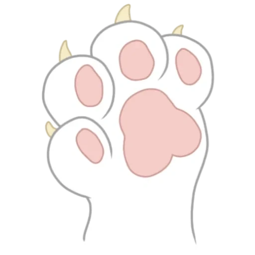 gatto, riferimento pavs, piede del gatto, cat's paws kawai, cartone animato delle gambe del bestiame