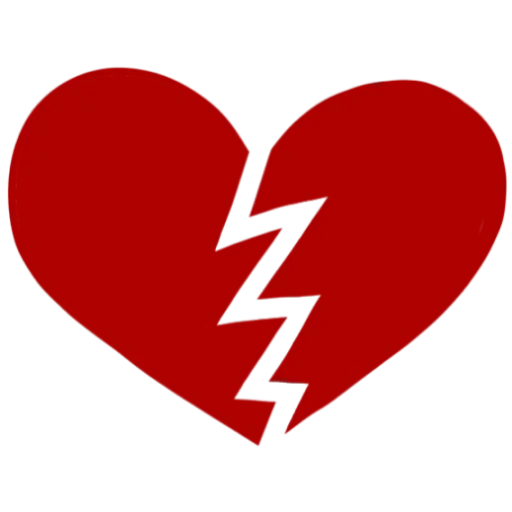 símbolo do coração, ícone do coração, coração clipart, coração partido, metade do coração