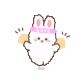 coniglietto, bunny bianco, bunny bunny, modello carino, zuppa di coniglio bianca