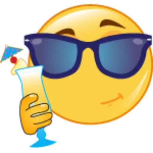 sonriente, cara emoji, icono de sonrisa, gafas soleadas emoji