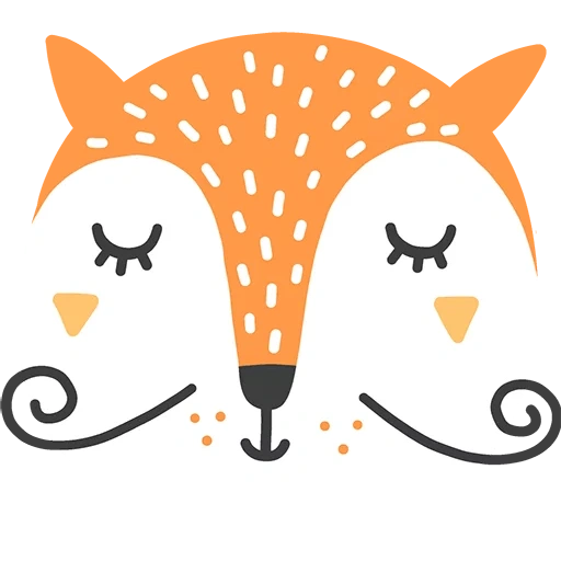fox muzzle vector, hipster stickers, fox, stickers fox penguin, logo studio fox