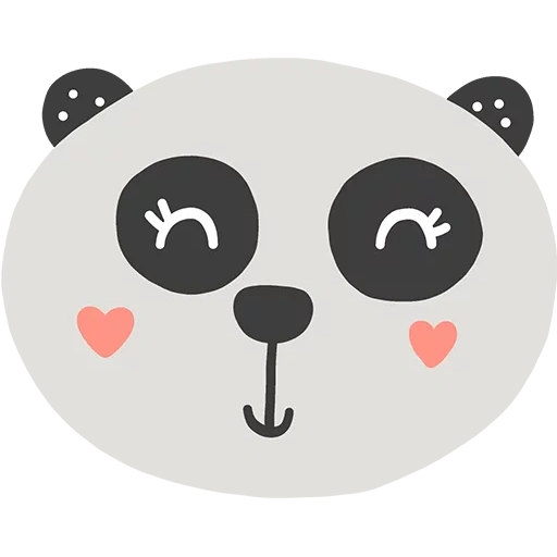 panda carina, smiles round panda, panda, icona panda, cartone animato di panda carino