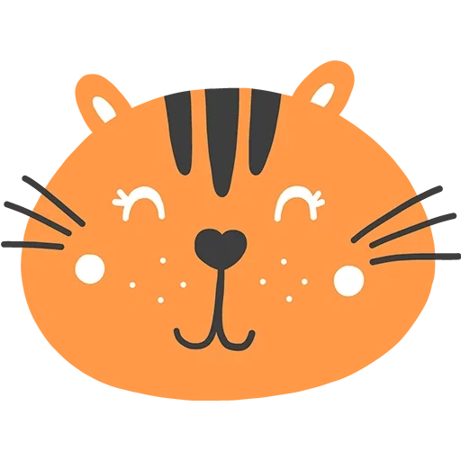 смайл тигра, emoji тигр, эмодзи тигр, смайлик smirk_cat, тигр мяу