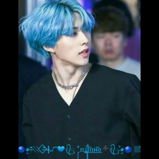 jimin, pak jimin, taehyung bts, lee min hyuk, hosok with blue hair bts
