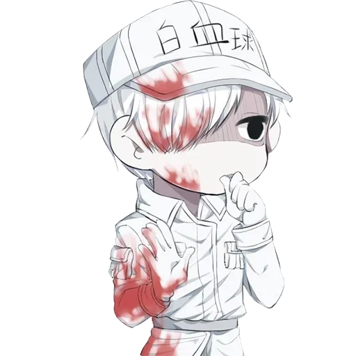 gambar, leukocyte u 1146, hataraku saibou, karakter anime, hataraku saibou kuna