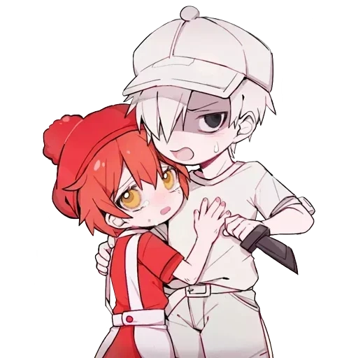 anime lucu, gambar anime, karakter anime, hataraku saibou, monosit batasaku saibou