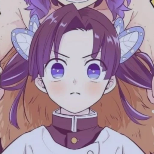 imagem de anime, menina anime, shinobu kochou, papel de animação, braçadeira de cabelo semanal do departamento de letras