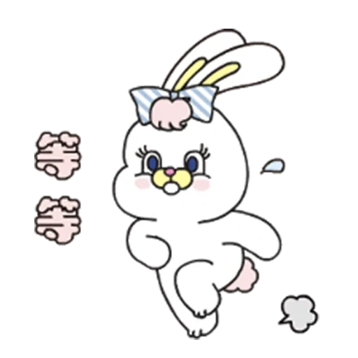 bunny, rabbit fantik, disegno di coniglio, ricos dolce vita, animazione rabbit snepa