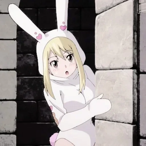 lucy hartfilia, lucy heartfilia, personaggi anime, anime da favola, fairy tail lucy rabbit