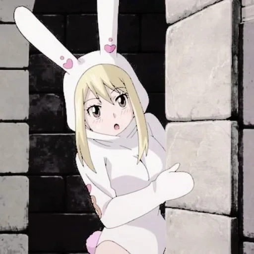 lucy hartfilia, lucy heartfilia, papel de animação, animação tyre heterogênea, cauda fada lucy rabbit