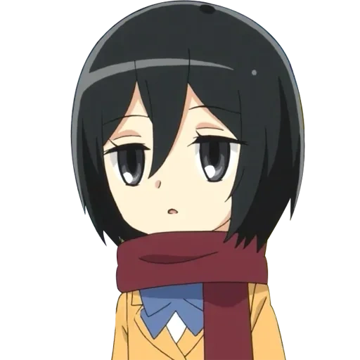 mikasa chibi, attaque de mikas, attaque de mikasa des titans, capture d'écran mikasa chibi, mikasa ackerman junior high