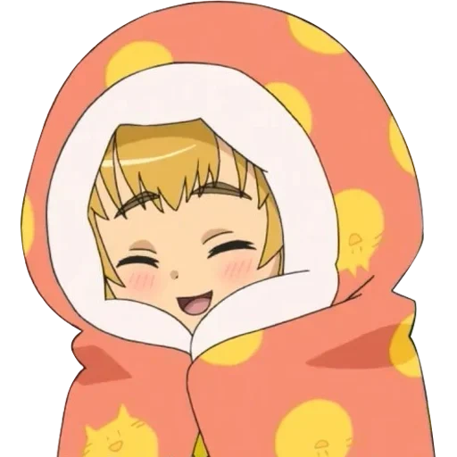 figure, chibi animation art, cartoon character, cartoon cute pattern, armin allert red cliff blanket