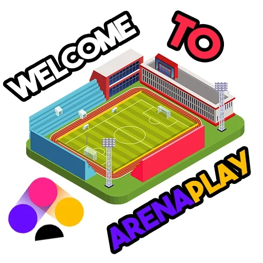 el juego, estadio, campo de fútbol, estadio bajo poli, isometría del estadio