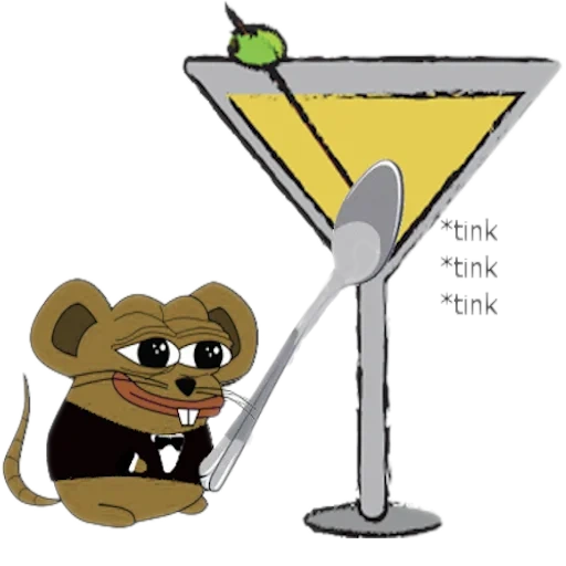 cocktail, les objets de la table, cocktail à martini, cocktails alcoolisés, illustration de verre à olive