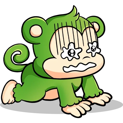 a small monkey, monkey cartoon, little monkey