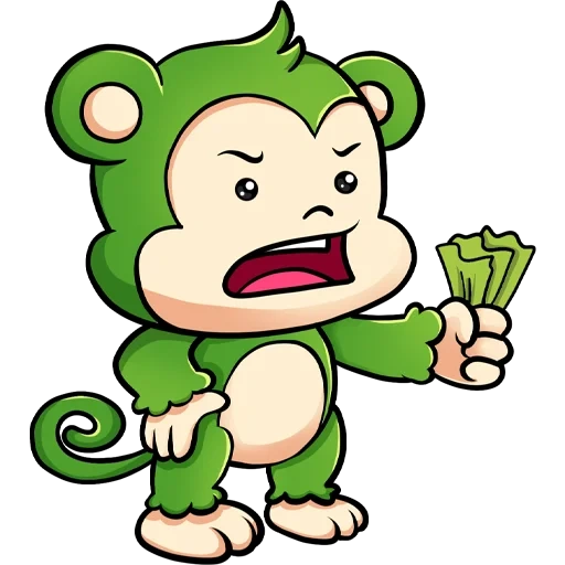 pequeño mono, caricatura de mono, pequeño mono