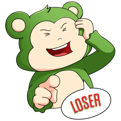 macaco verde, um pequeno macaco, cartoon de macacos
