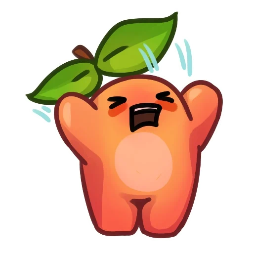 emoji, animasi buah persik, beruang favorit weber