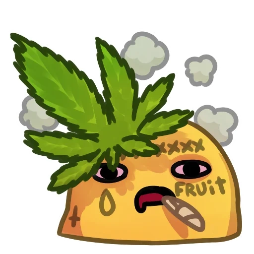 um abacaxi, azedo, viciados em drogas, kawaii pineapple