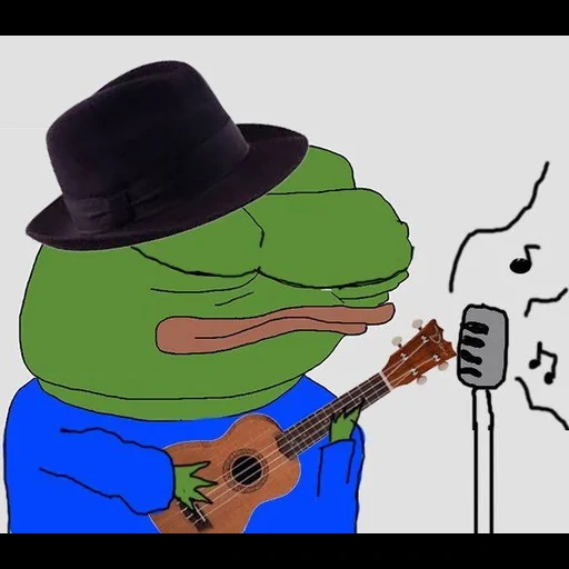 grenouille pepe, twitch.tv, pepe chantant, guitare de grenouille pepe, le musicien de grenouille pepe