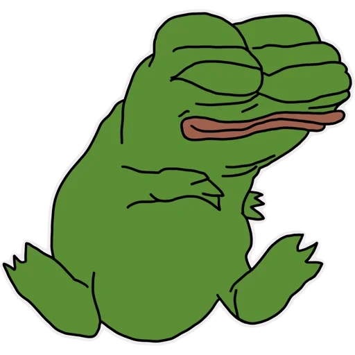 pepe, bufo gargarizans, pepe sapo, pepe jabuka, rana pepe triste