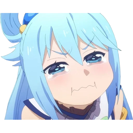 konosuba, konosuba gg, konosuba aqua, aguja, aqua conosub llorando