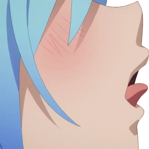 anime, aqua konosuba, personagens de anime, beijo de aqua konosuba, konosuba chorando aqua