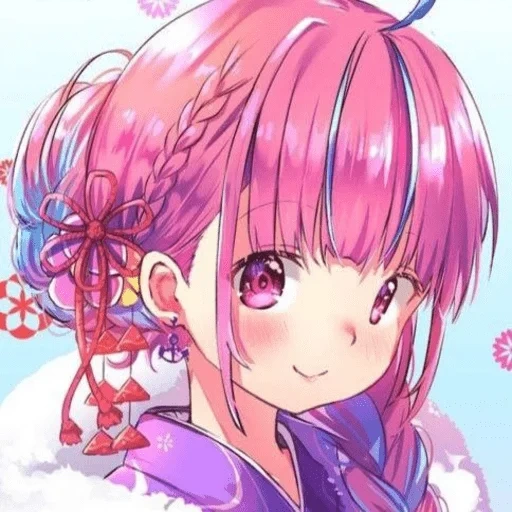 immagini di anime, personaggio di anime, kawaii anime girl, arte matsuzaka sato, rosa anime capelli