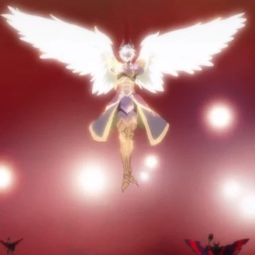 anime, arte anime, fantasy anime, gabriel angel anime, lucifero fury bahamut