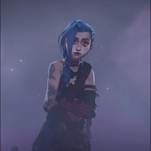 jinx, аниме, эмодзи, джинкс, лига легенд джинкс