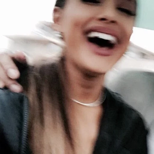 ariana, young woman, her laughter, cute smile, ariana grande
