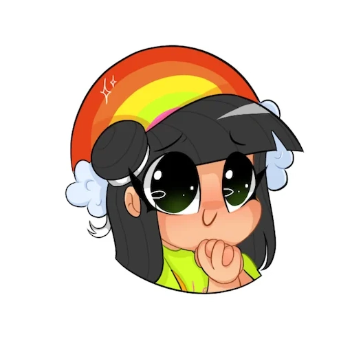 animación, gente, niña, cara de pony, chica genial