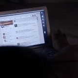 screen, twitter, human, facebook, snowden at the computer