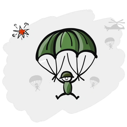 paracadute, disegno paracadute, clipart parachute, salto paracadute, disegno paracadutista