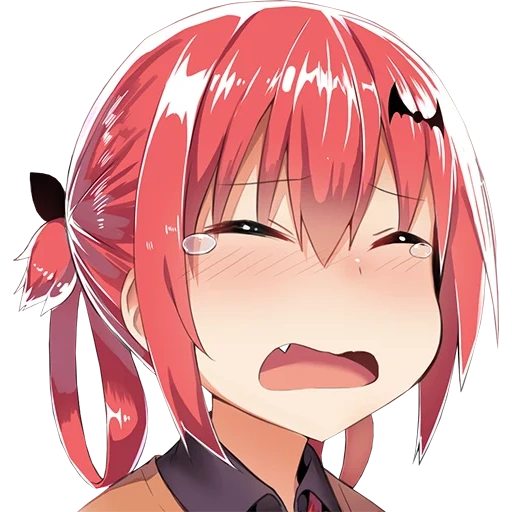 gabriel dropout, cartoon character, gabriel dropout satania, satania kumazawa maid, anime gabriel satan crying